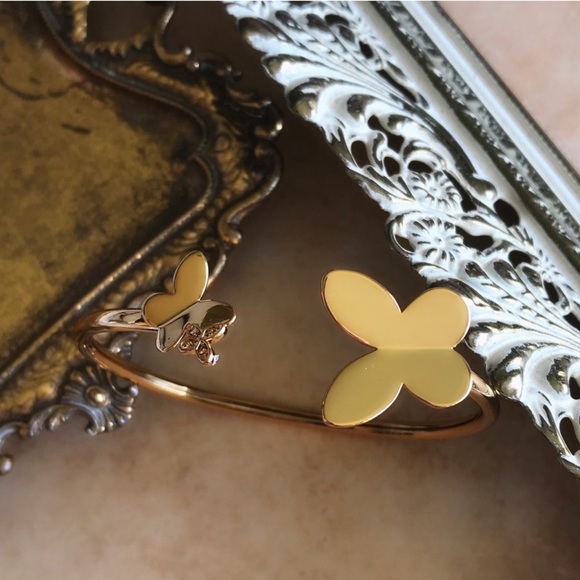 KATE SPADE • In A Flutter Flex Butterfly Cuff Gold Bracelet - Picture 5 of 5